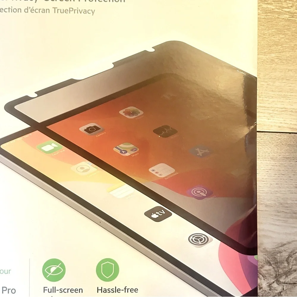 NEW Belkin Black Screen Protector for iPad Pro 12.9 Tablets True Privacy